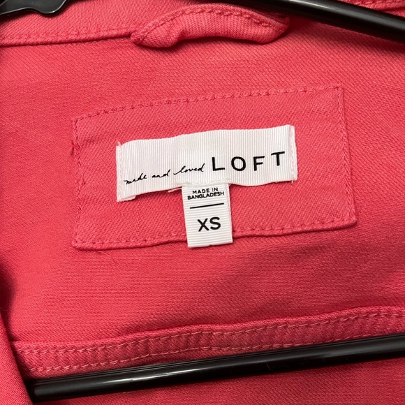 EUC Peach Pink LOFT Denim Jacket - Picture 5 of 5